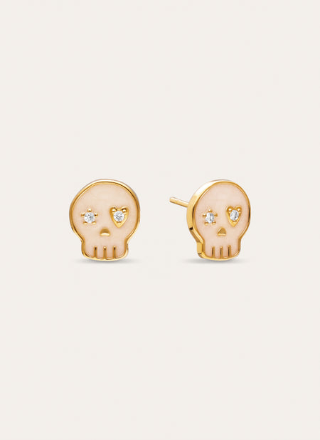 Orecchini Scheletro Enamel Spark Placcati in Oro
