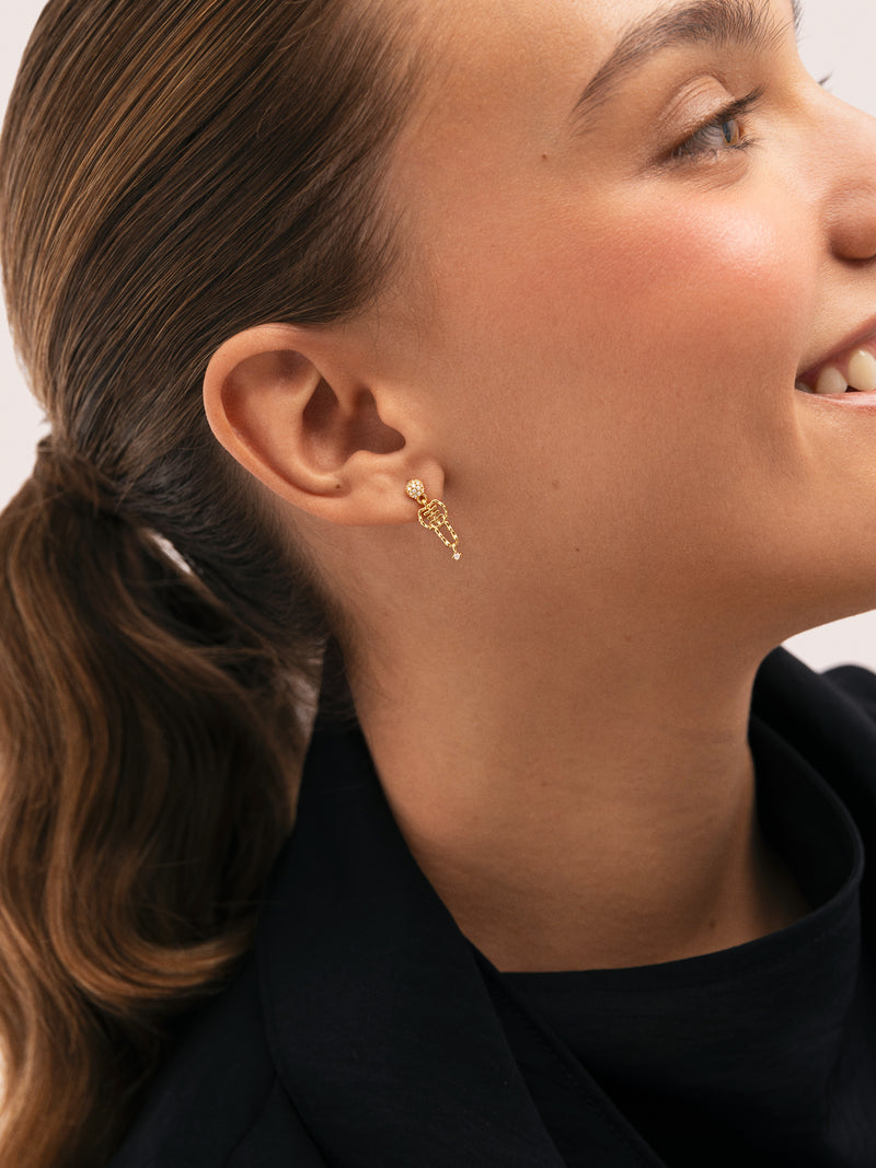 Orecchini Scheletro Spark Placcati in Oro