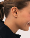 Pendientes Gota Spiral Acero - puesto en modelo