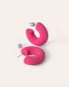 Pendientes Aro Gummy Fucsia Acero