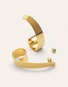 Imagen detalle de Long Shell Earrings Gold-Plated Steel