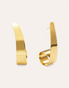 Long Shell Earrings Gold-Plated Steel