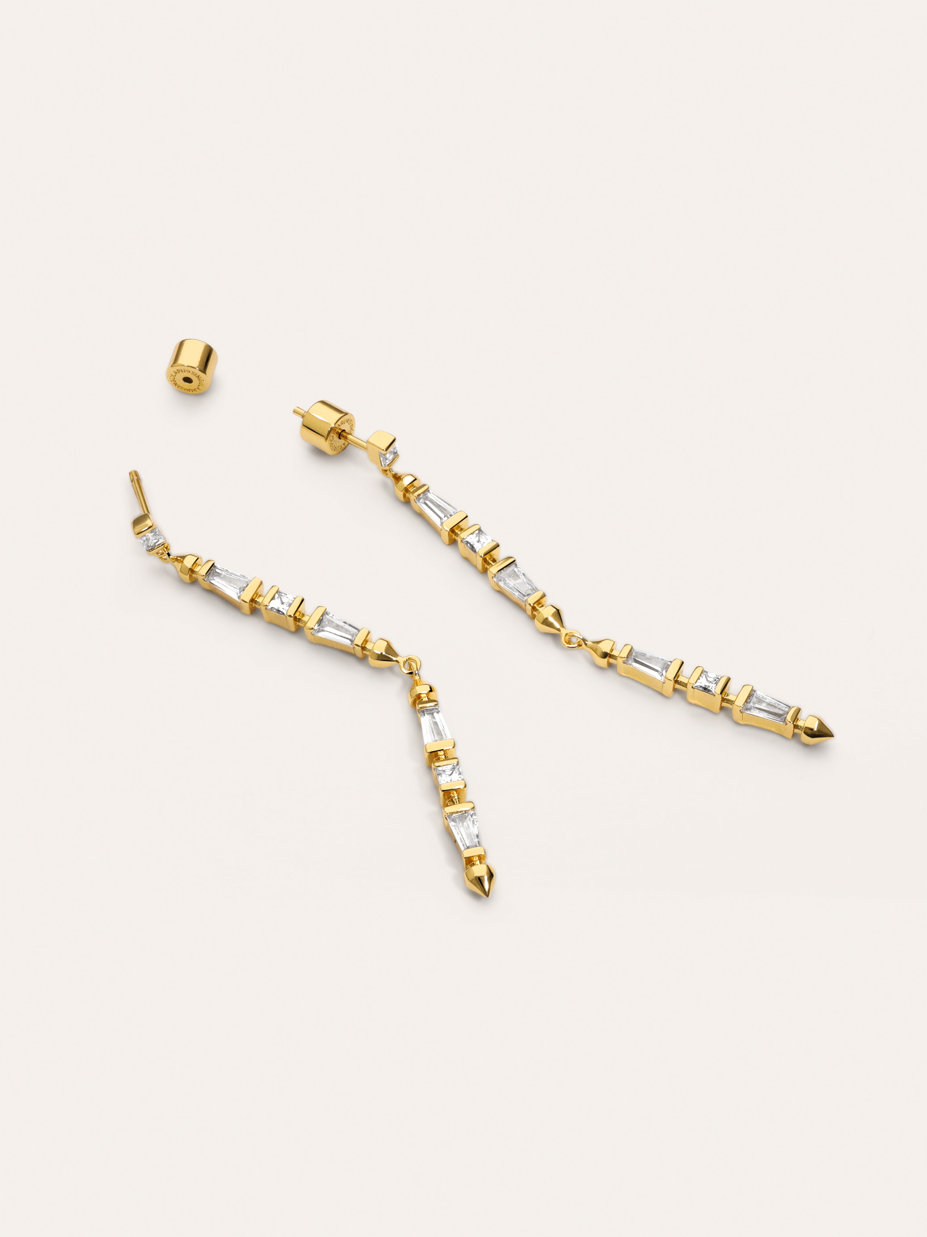 Pendientes Long Iris Baño Oro