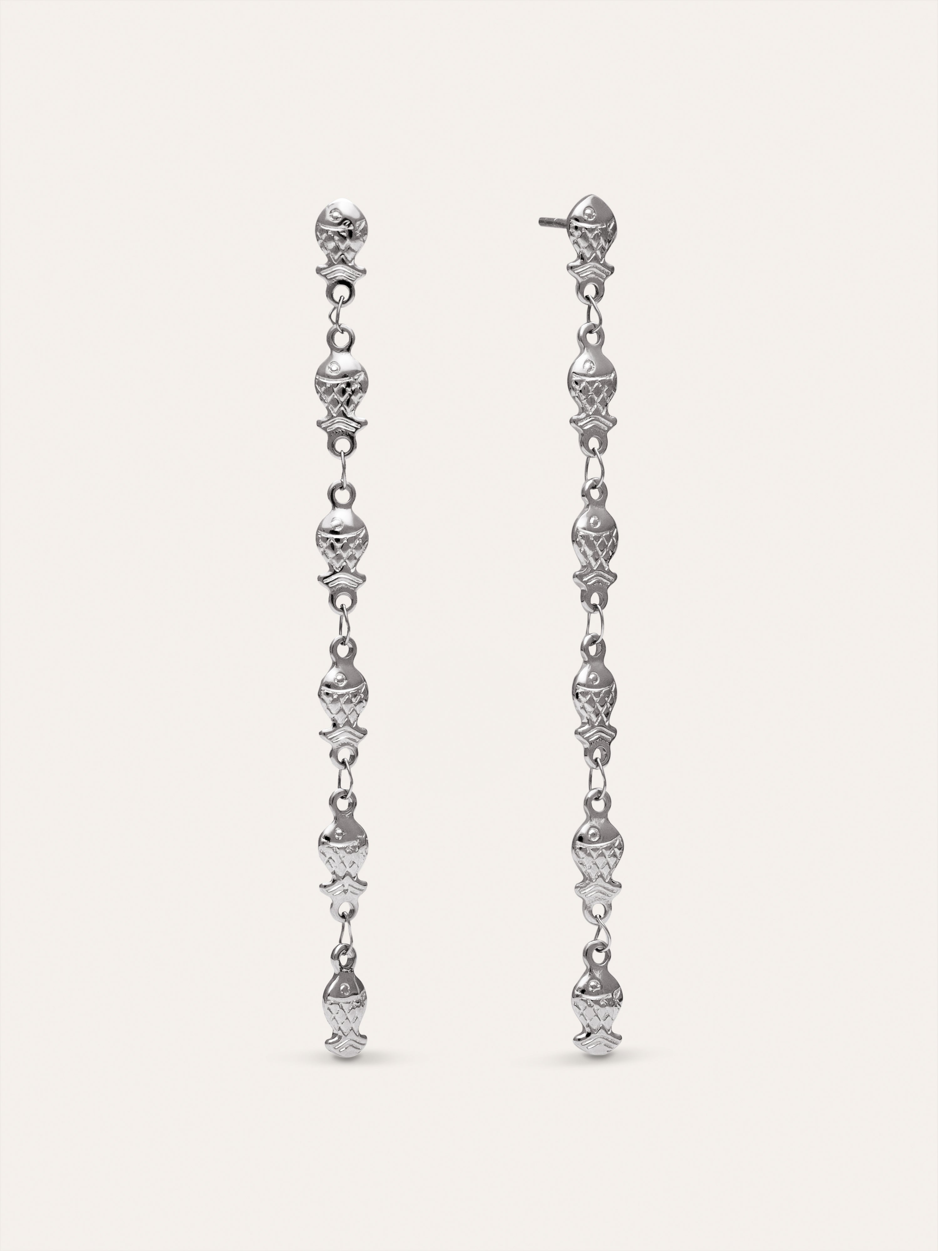 Pendientes Long Mar Acero