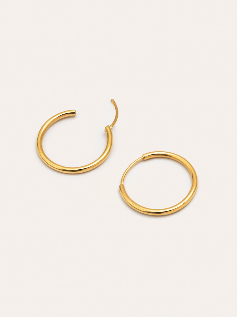 Pendientes Aro Maria M Acero Baño Oro