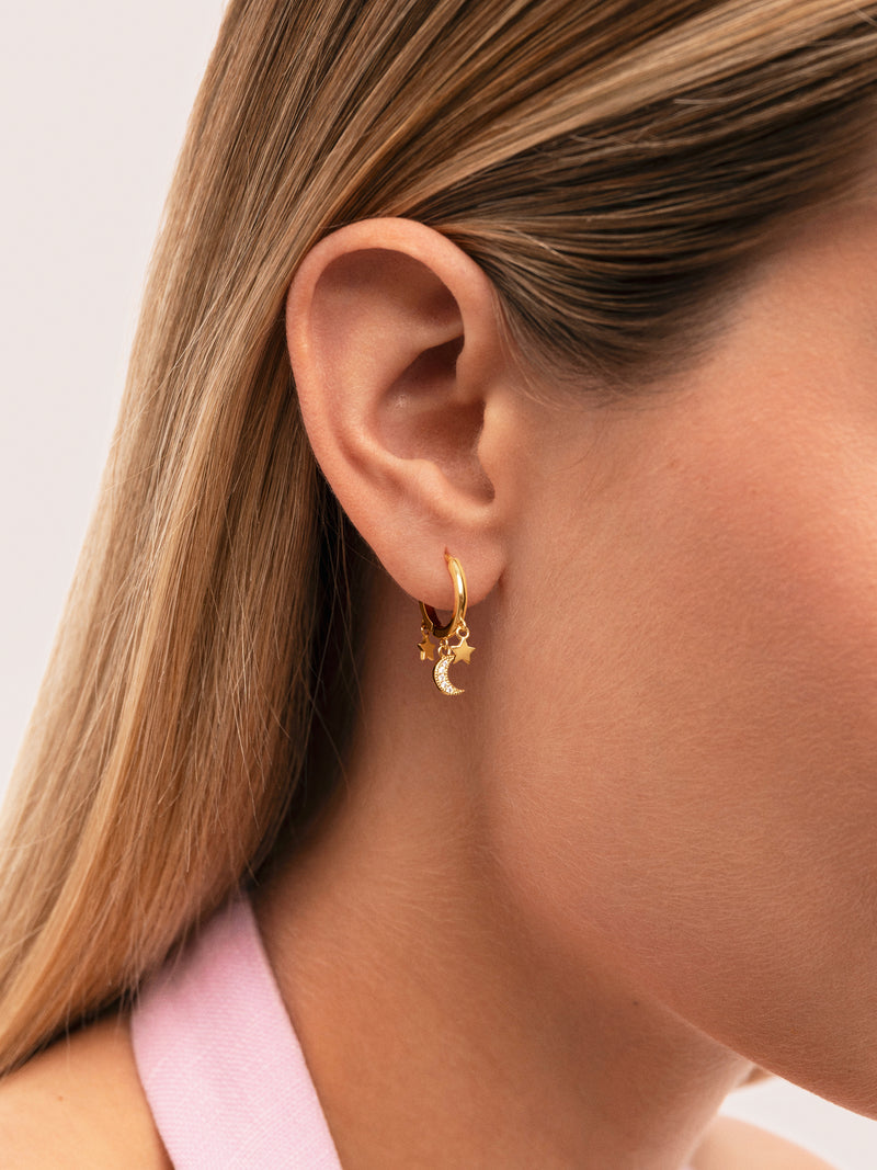 Pendientes Midnight Sky Baño Oro
