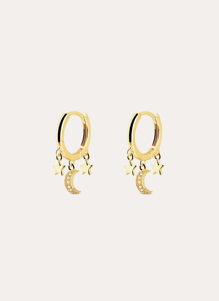 Midnight Sky Gold-Plated Earrings