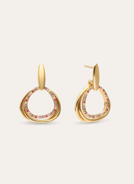 Pendientes Oria Colors Baño Oro