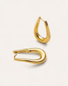 Boucles D’oreilles Créoles Paloma Plaqué Or