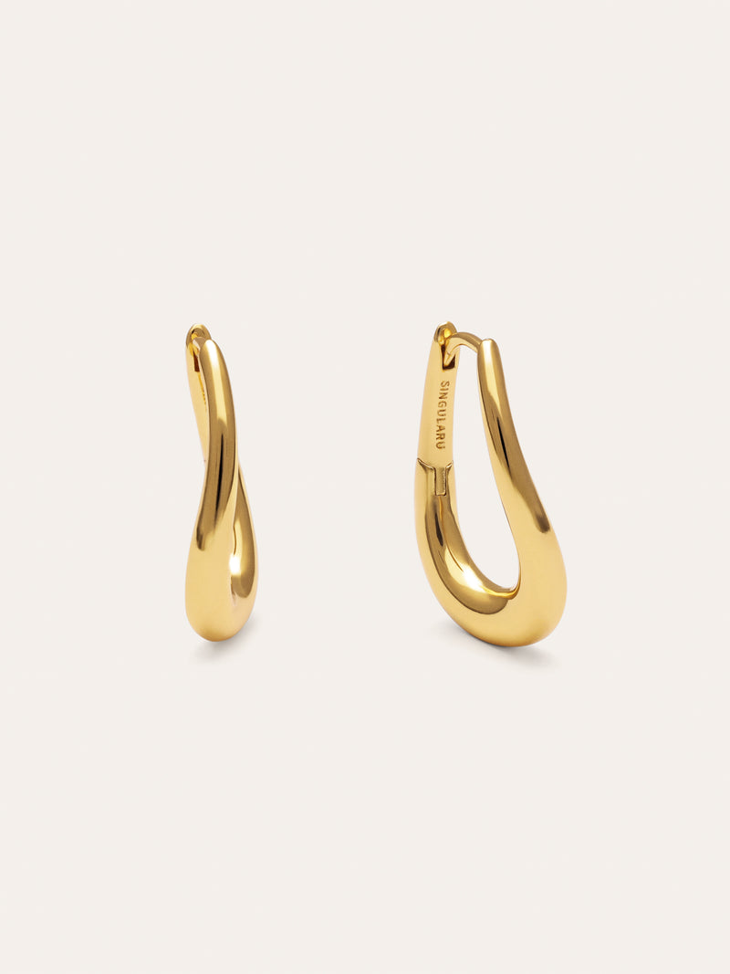 Boucles D’oreilles Créoles Paloma Plaqué Or