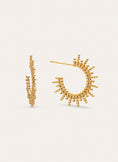 Oorbellen Pebbles Sun Staal Verguld met 18kt Goud