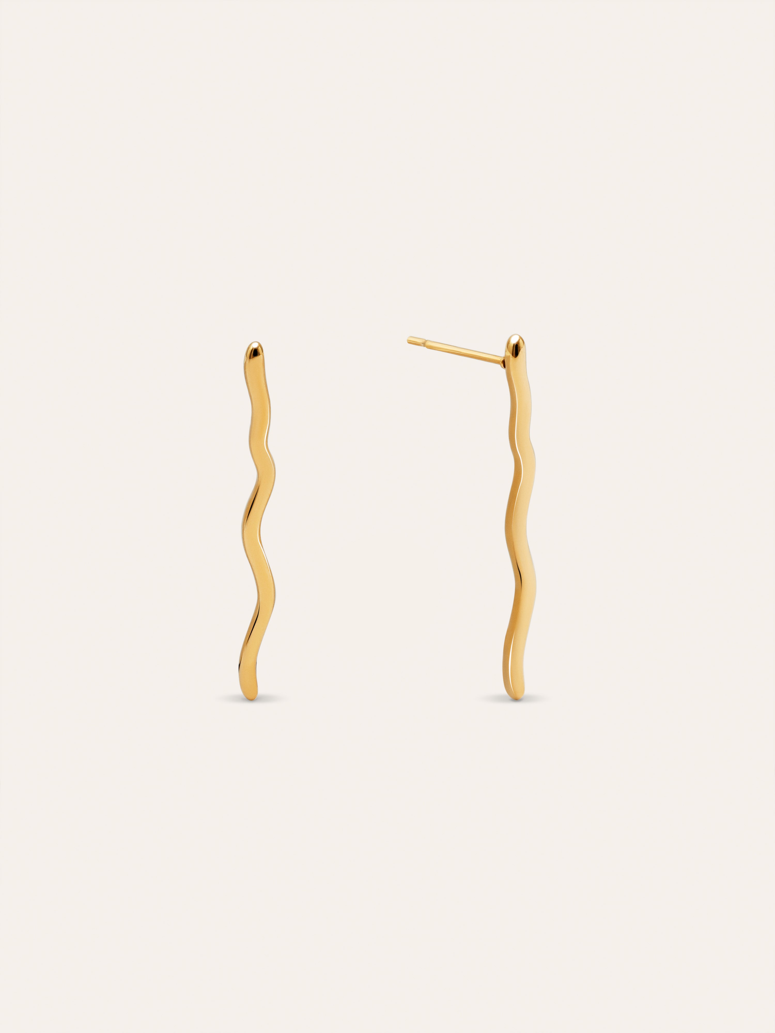 Pendientes Serpiente Acero Baño Oro