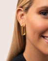 Single Pipe Gold Earrings 