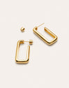 Single Pipe Gold Earrings 