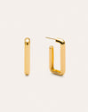 Single Pipe Gold Earrings 