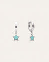 Pendientes Aro Star Sky Enamel Acero