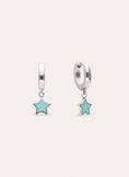 Boucles D’oreilles Créoles Star Sky Enamel Acier