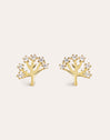 Pendientes Tree of Life Plata Baño Oro