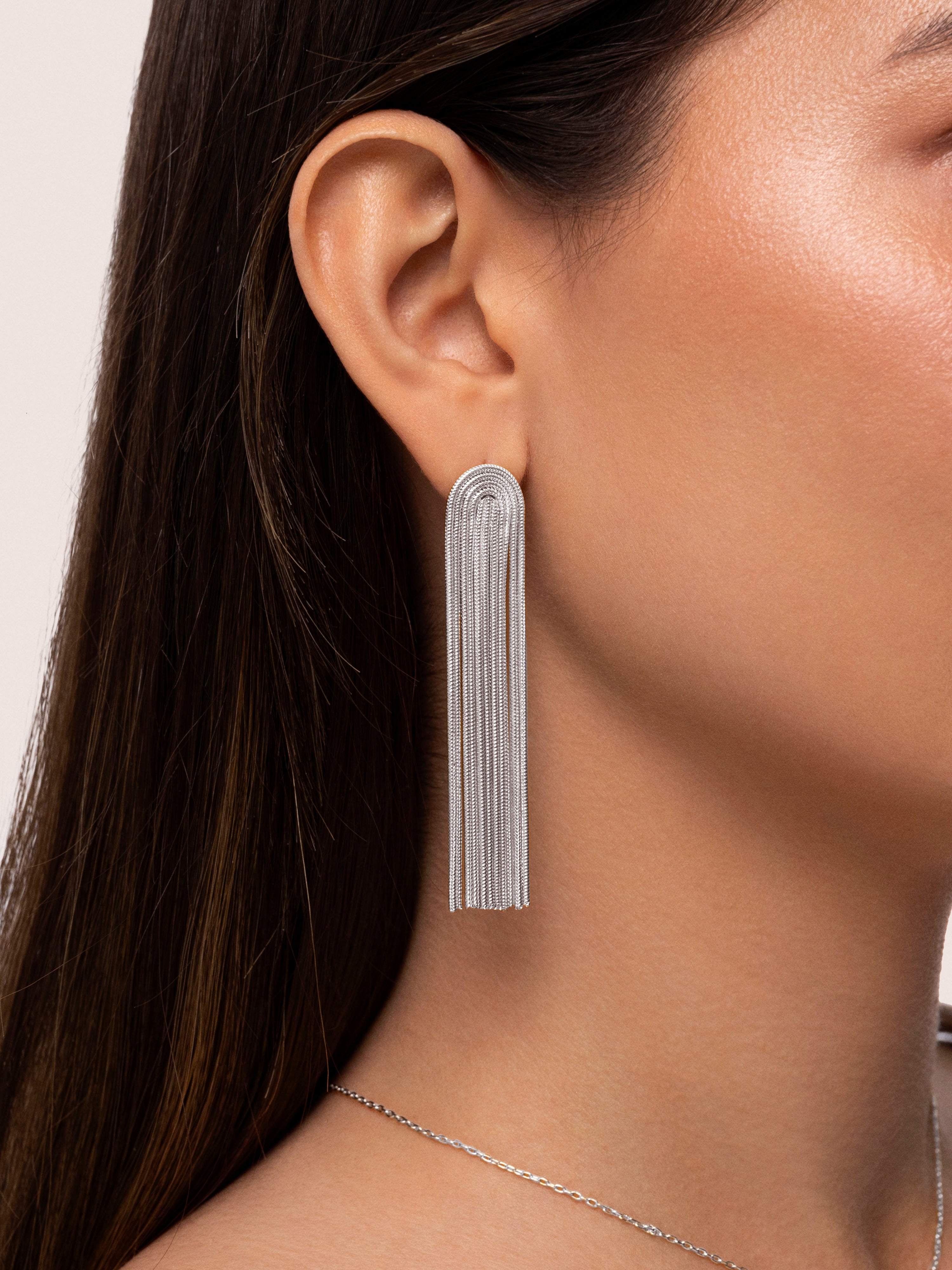 Pendientes Waterfall Acero