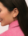 Losse oorbel Heart Rood Enamel verguld met 18kt goud - vista 4