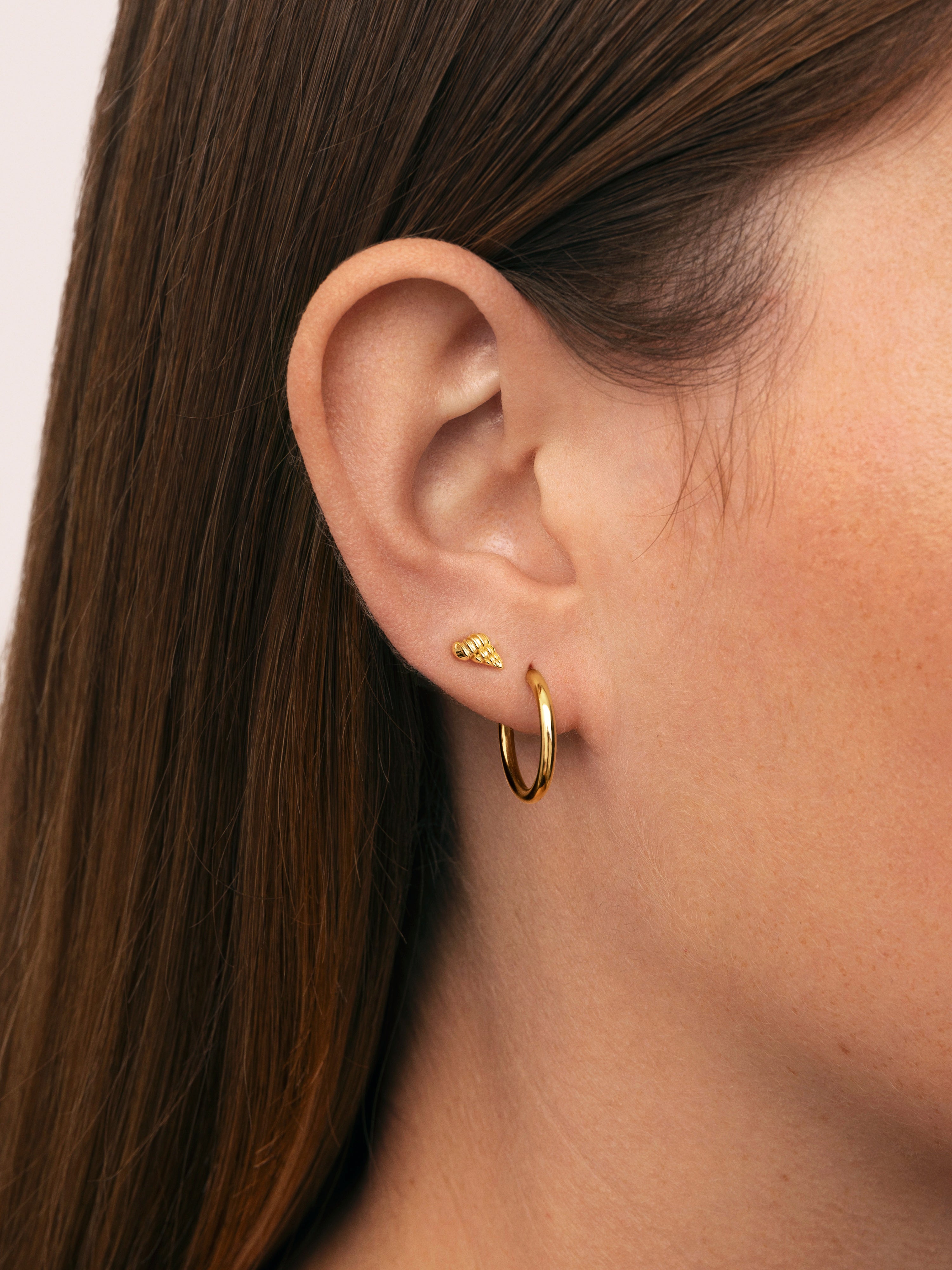 Bali Shell Gold Single Earring