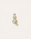 Bubbles Spark Einzelner Ohrring mit Goldbeschichtung