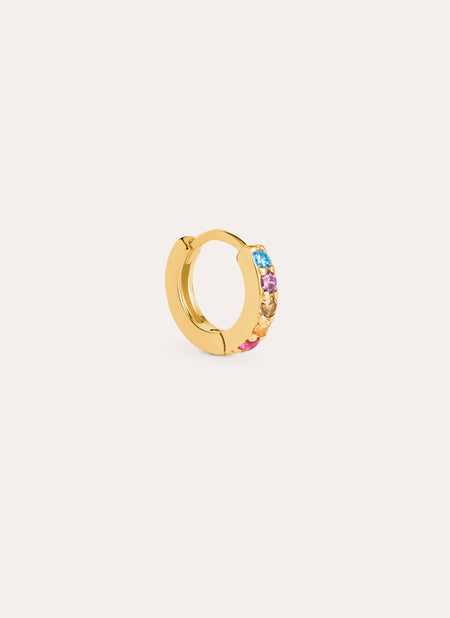 Losse creool Cleo M Colors Verguld met 18kt goud