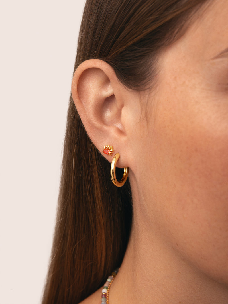 Losse oorbel Sea Crabby verguld met 18kt goud