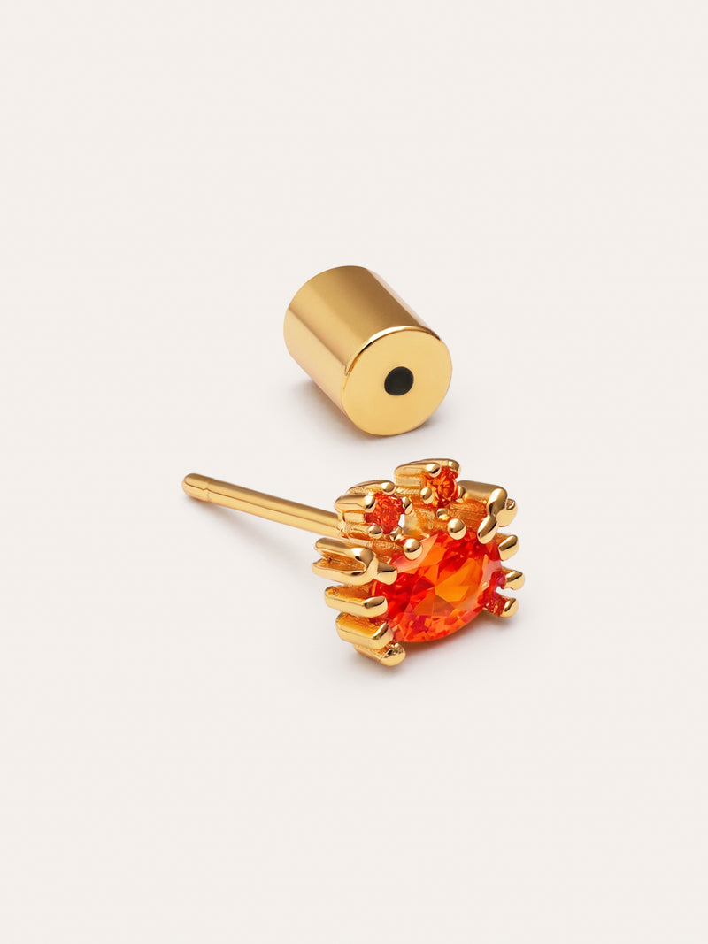 Losse oorbel Sea Crabby verguld met 18kt goud