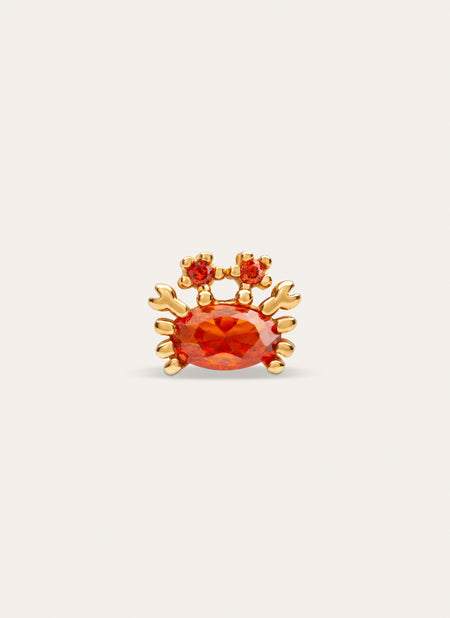 Einzelner Ohrring Sea Crabby Vergoldet
