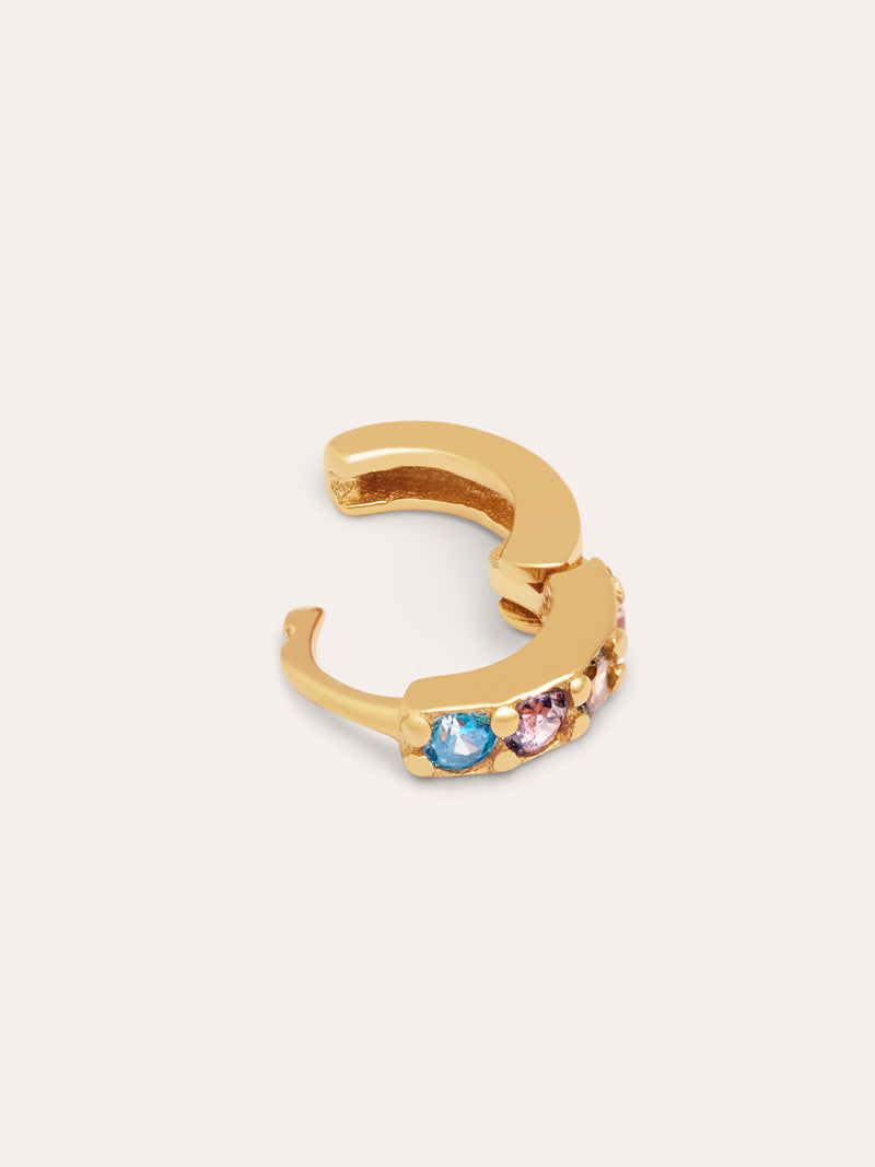 Losse creool Cleo S Colors Zilver Verguld
