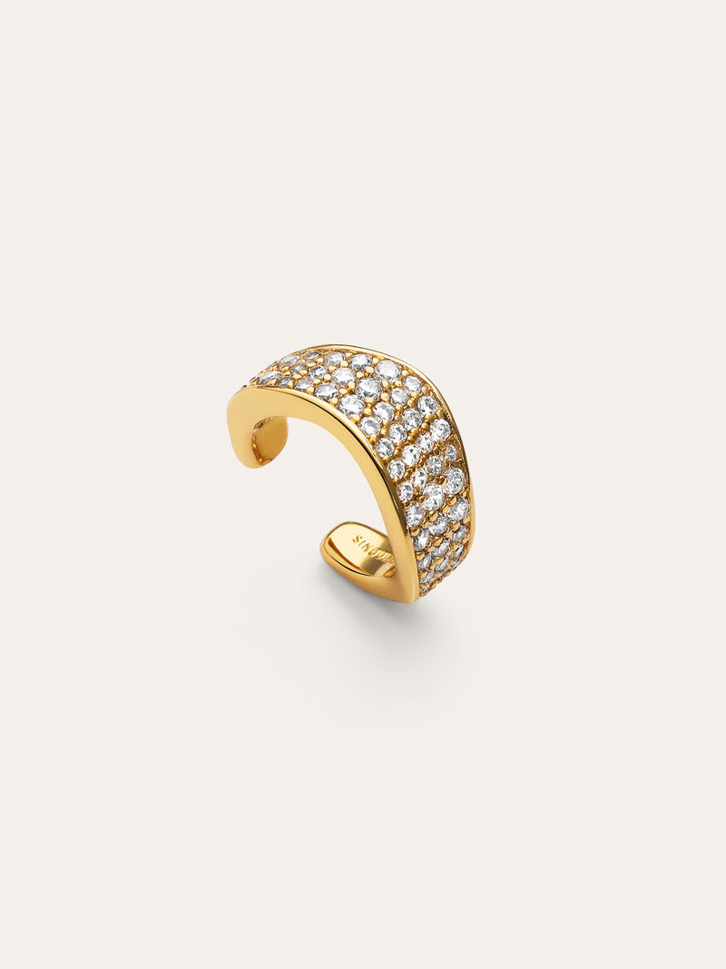 Pendiente Suelto Ear Cuff Scarlett Baño Oro