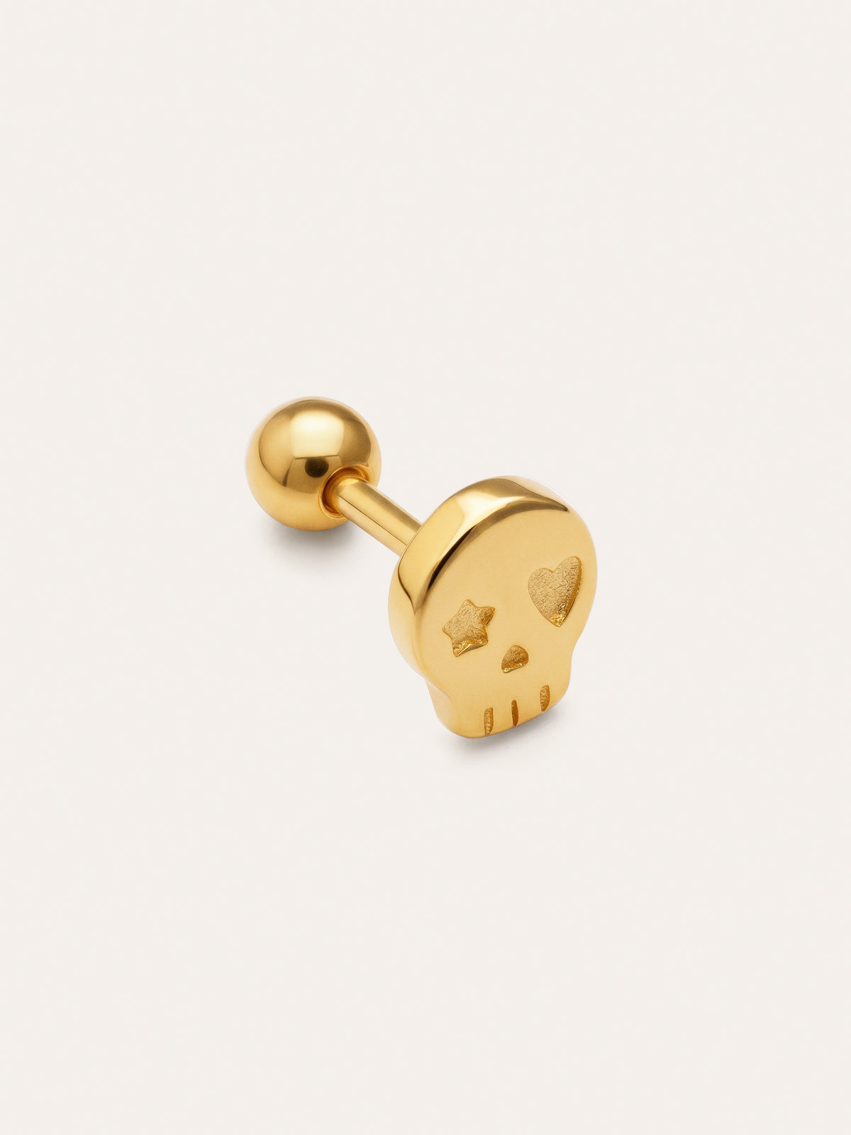 Imagen detalle de Mini Skeleton Gold-Plated Silver Single Earring