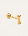 Imagen detalle de Mini Bone Gold-Plated Silver Single Earring