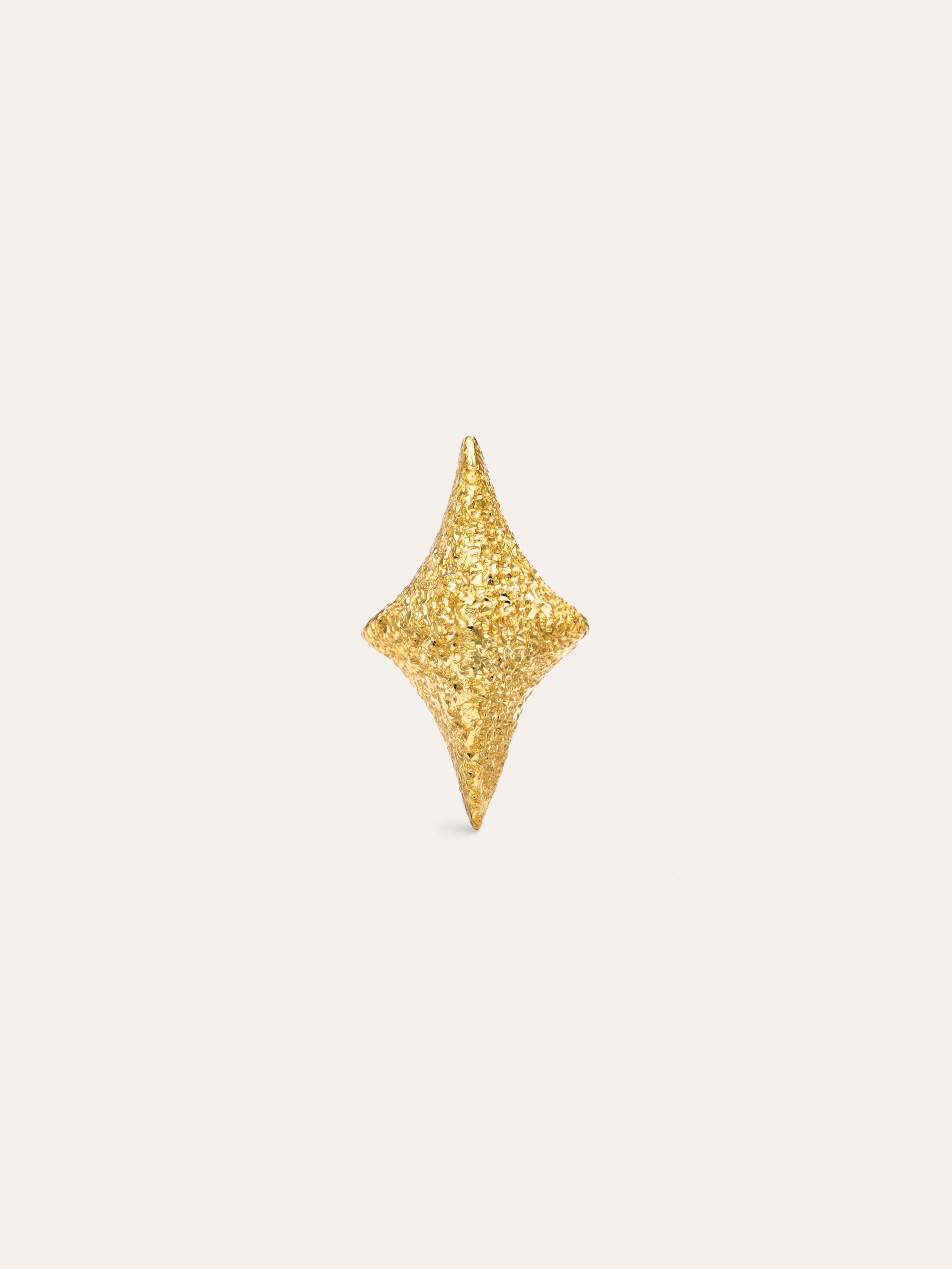Pendiente Suelto Organic Star Spark Plata Baño Oro