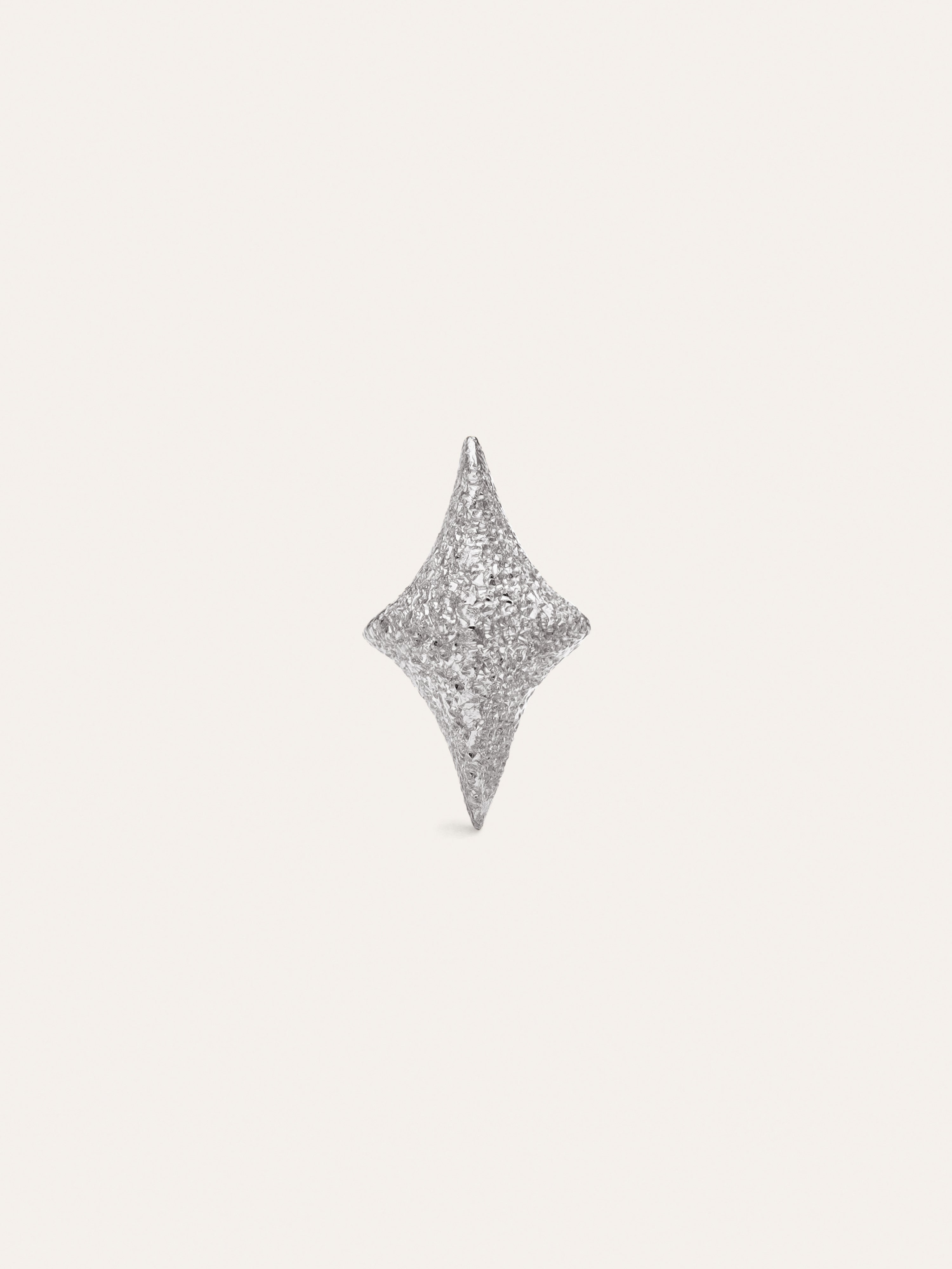 Pendiente Suelto Organic Star Spark Plata