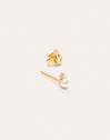 Pendiente Suelto Pearl Spark Plata Baño Oro