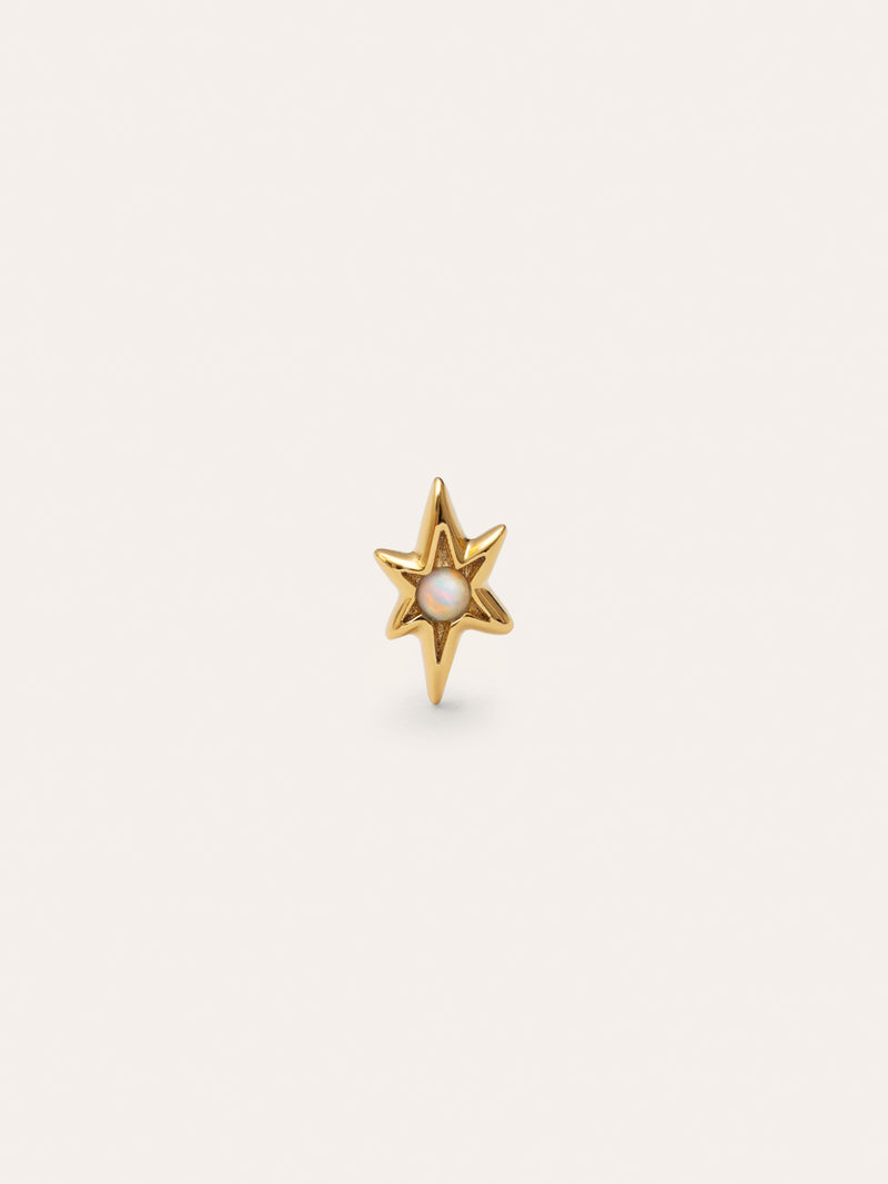 Pendiente Suelto Polaris Plata Baño Oro