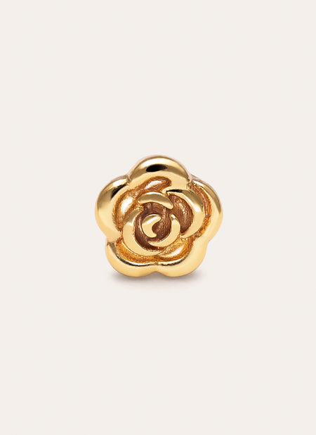 Pendiente Suelto Rosa Baño Oro