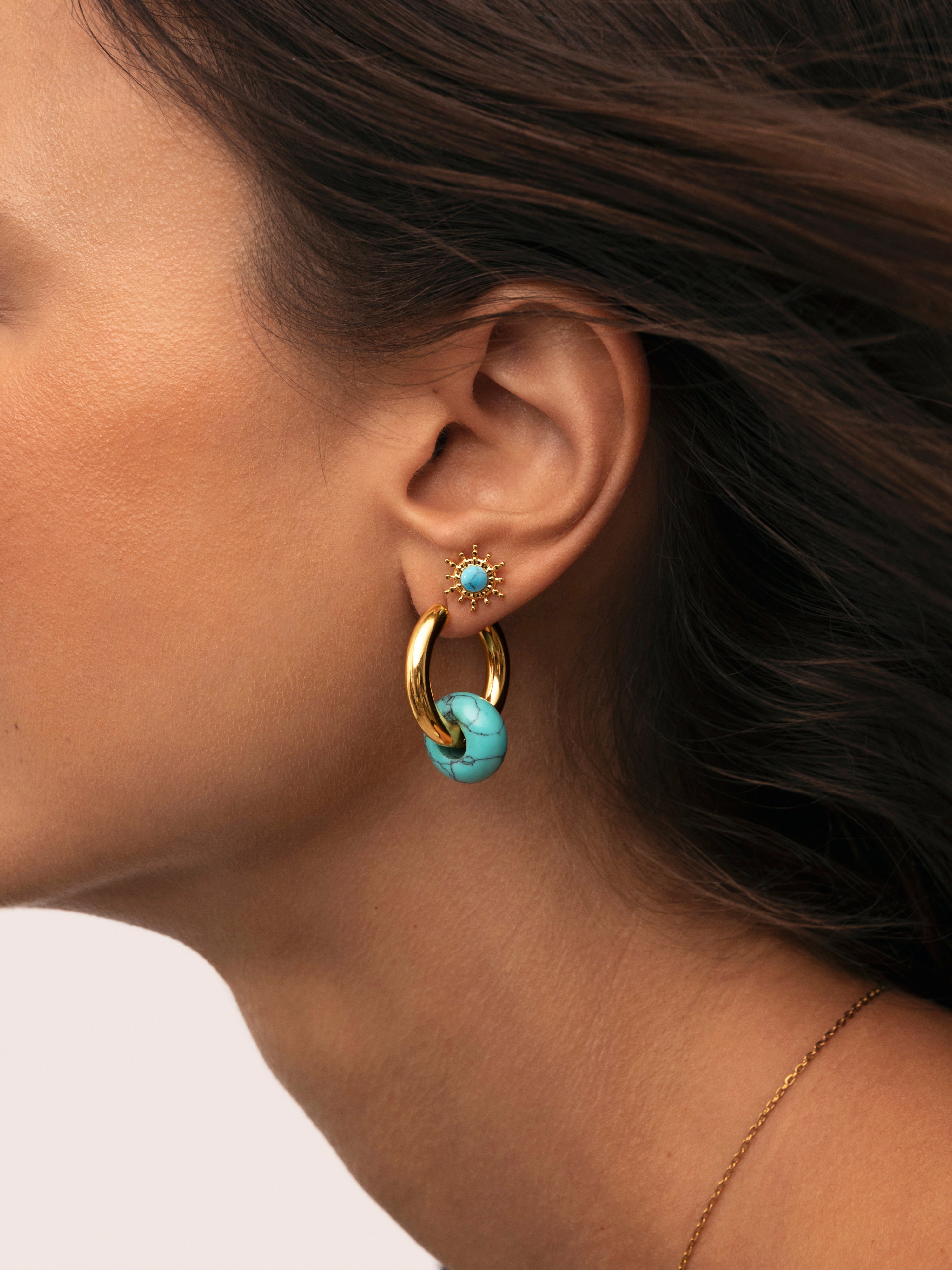 Solea Stainless Steel Gold Single Earring