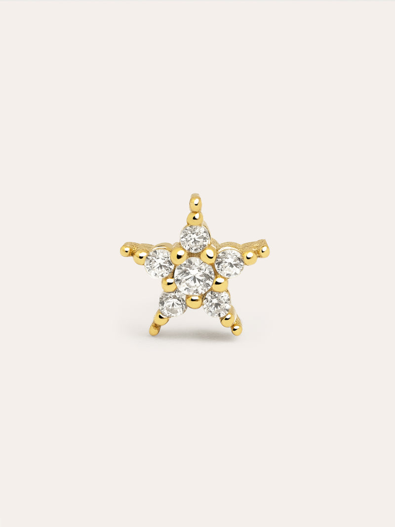 Pendiente Suelto Starlight Plata Baño Oro