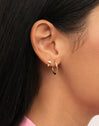Pendiente Suelto Tiny Star Plata Baño Oro