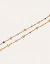 Pack 2 Pulseras Amistad Colores Acero Baño Oro