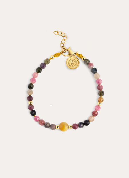 Amulet Cats Eye Stainless Steel Gold Bracelet