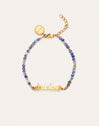 Pulsera Abuela Heart Cianita Acero Baño Oro