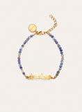 Pulsera Abuela Heart Cianita Acero Baño Oro
