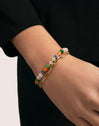 Pulsera Alpine Stones Acero Baño Oro