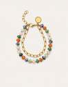 Pulsera Alpine Stones Acero Baño Oro