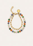 Pulsera Alpine Stones Acero Baño Oro