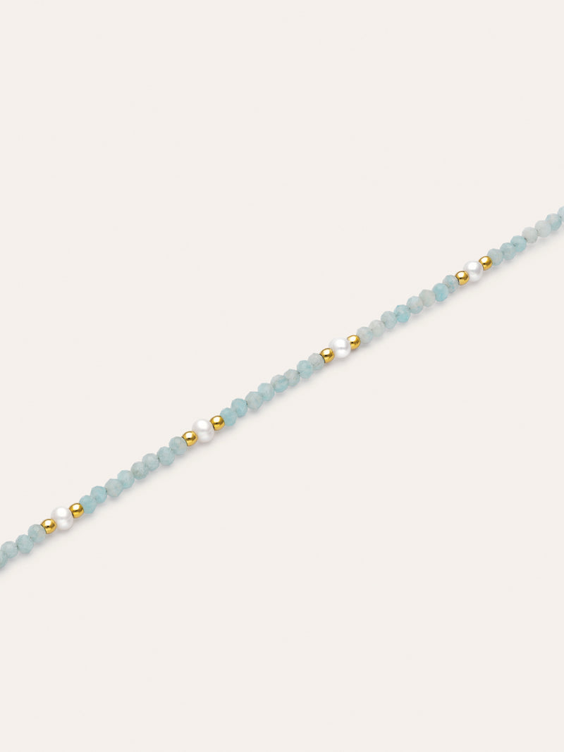 Pulsera Azulina Acero Baño Oro